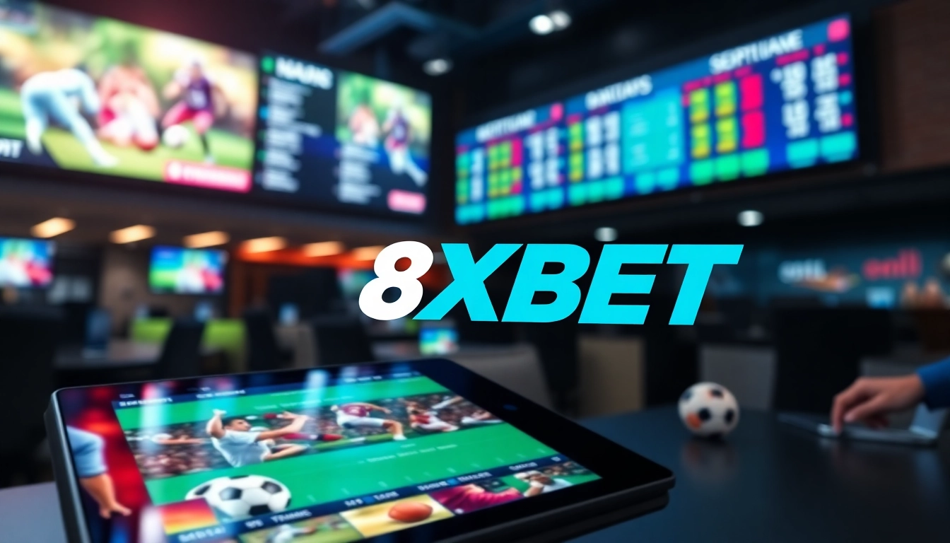 Engage with 8XBET's vibrant sports betting environment showcasing interactive features.